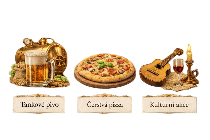 Tankové pivo, čerstvá pizza a kulturní akce v Pokratickém Hostinci Chaloupka